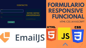 Crea un formulario RESPONSIVE y FUNCIONAL con (HTML,CSS,JS) | api JS EmailJS  Desarrollo Web