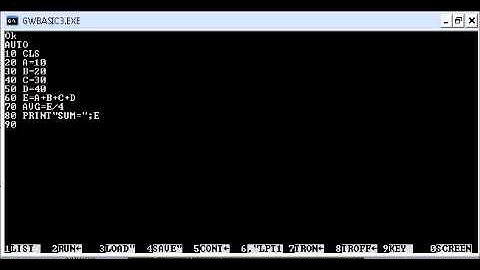How to make a program in GWBASIC