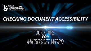 Checking Document Accessibility in Word