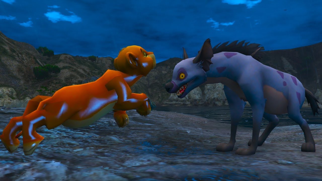 Lion baby vs hyenas and tigers