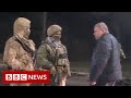 People in Ukraine standing up to Russian troops - BBC News