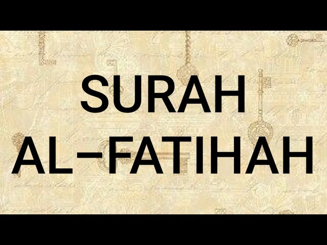 Surah Al-Fatihah (Tafsiri ya Quran Kwa Kiswahili) class=