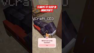 5 WAYS TO SLEEP IN MINECRAFT! #minecraft