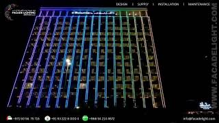 DoubleTree Dubai Night Transformation | Facade Lighting Services LLC #lightingcompany