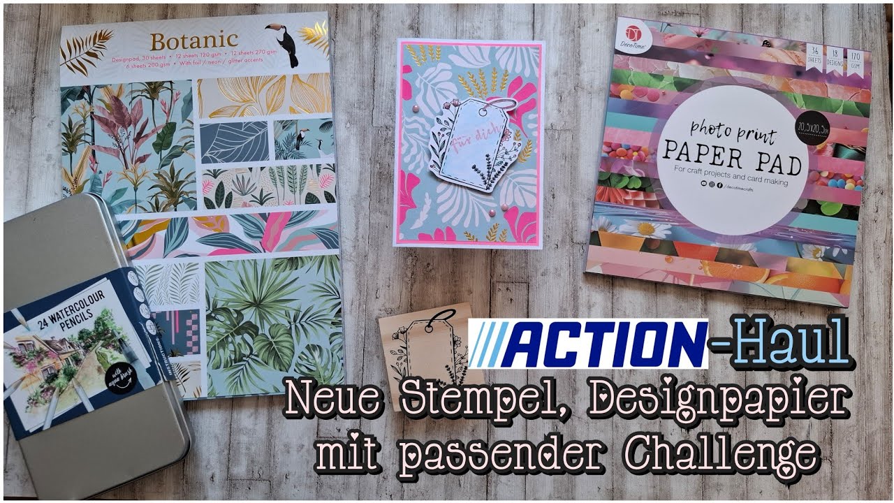 Großer Haul: Neue Stempel & Blöcke vom Action inkl. neuer Challenge und Beispielkarte