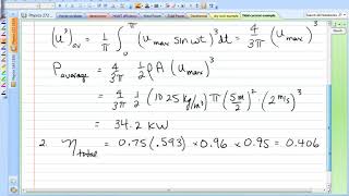 Tidal current power example