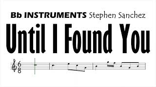 Miniatura de "Until I Found You Bb Instruments Sheet Music Backing Track Play Along Partitura"