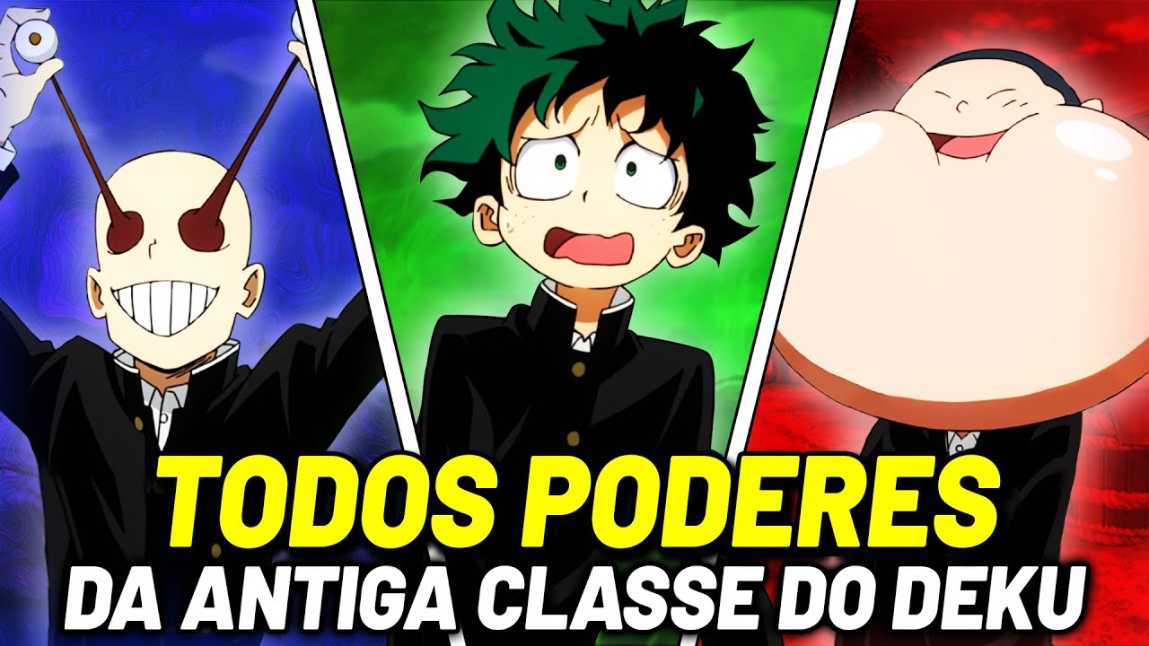 INDIVIDUALIDADES DE TODOS OS PERSONAGENS DA TURMA 1-A BOKU NO HERO