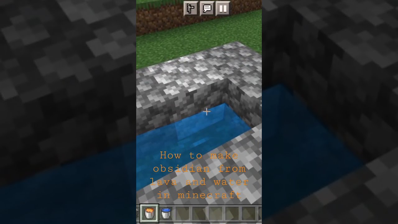 How To Make Obsidian From Lava And Water In Minecraft 
