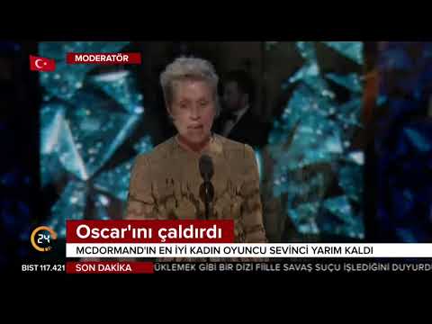 Video: Frances McDormand En İyi Kadın Oyuncu ödülünü kazandı