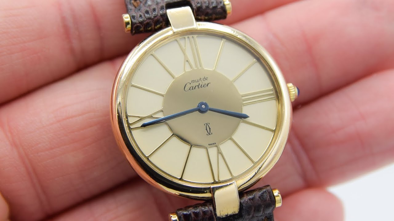 1990s Cartier 'Must de' Ronde Vendôme with Spider Web Dial 925