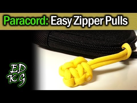 Cross knot paracord zipper pull - Paracord guild