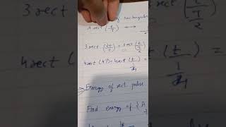 Rectangular Function and it's Energy
