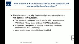 GSA Reverse Industry Training: Session 5: Avoiding Non-Compliant On-Site Configuration