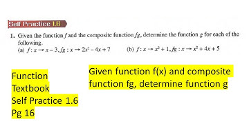 Function self practice 1.6 Q1 composite function latih diri 1.6 matematik tambahan tingkatan 4