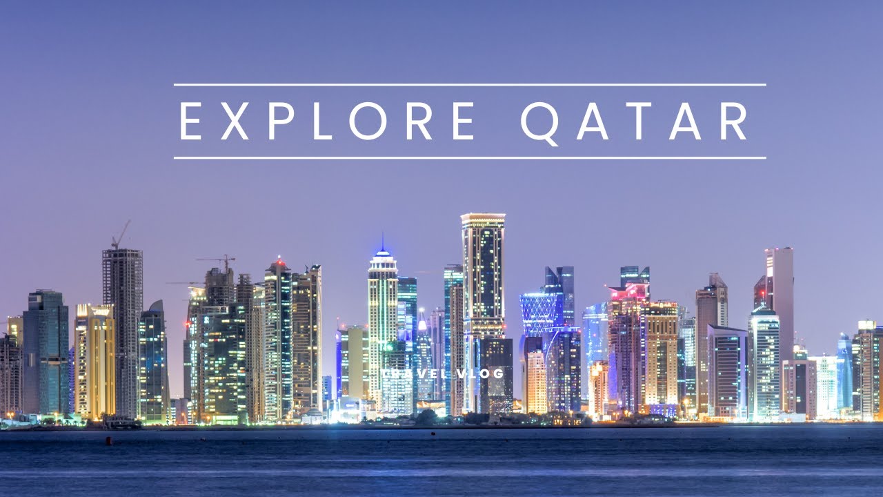 Qatar  Doha night view 2022 time lapse  with relaxing Arabic music
