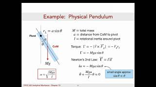 Lecture 10A - Rotational Dynamics Par 1