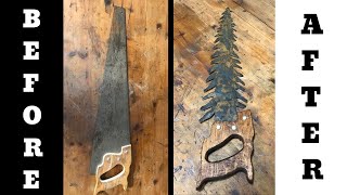 Diy Art Turning A Hand Saw Into A Tree