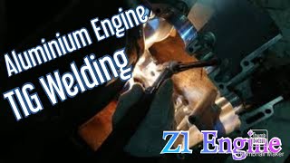 Kawasaki Z1 Z2 クランクケース 溶接修理 Aluminum Engine TIG Welding