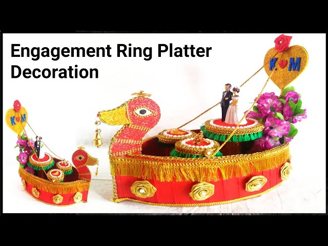 Buy GiftsBouquet Smart Creations Decorative Customised Engagement Ring  Platter Tray for Ring Ceremony Online at Low Prices in India - Amazon.in