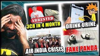 Live Streamer Used 4600 Phones, Google AI says Drink Pee, Air India Mass Leave, China Zoo Fake Panda