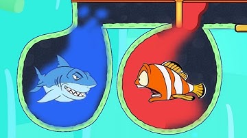 Rescue fish game hard level gameplay | noob vs pro