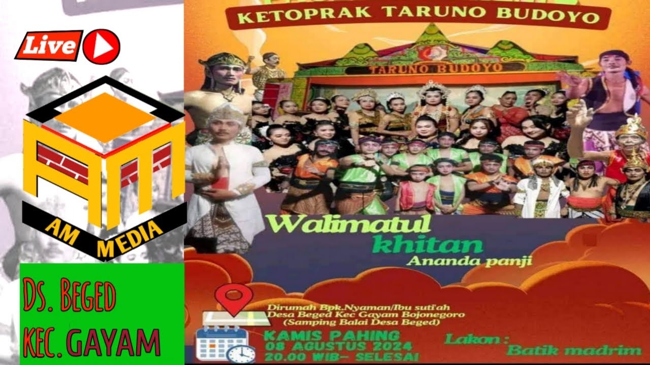 Live ketoprak Taruno Budoyo ‼️ Beged - Gayam