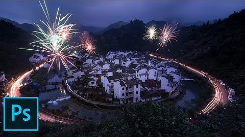 How To Blending Fireworks & Light Trails In Photoshop