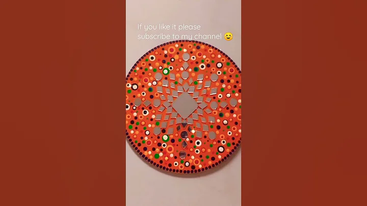 how to do dot mandala art | dot mandala painting with a mirror on a canvas board | dot art ideas