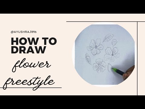 Flowbin Simple Drawing how to draw flower free style 😉 ll easy pencil drawing ll # ...