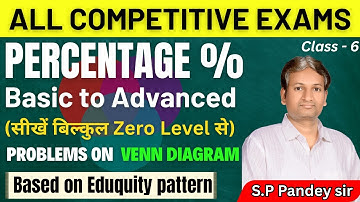 Percentage for All Competitive Exams | Basic to Advanced | Class - 6 | By SP Pandey Sir