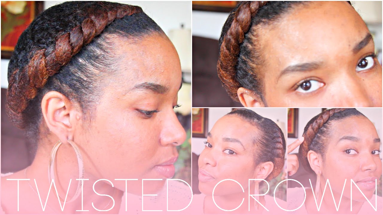 Twisted Crown On Natural Hair Youtube