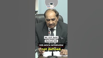 Question of the Day | DJS Mock Interview | O.P. Saini | StudyIQ Judiciary