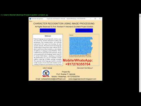 Character Recognition Using Python Opencv | Optical Character Recognition Using Image Processing