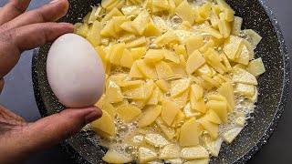 Only 3 ingredients! Just Add Eggs With Potatoes\/Simple Healthy Breakfast Recipe\/Cheap \& Tasty Snacks