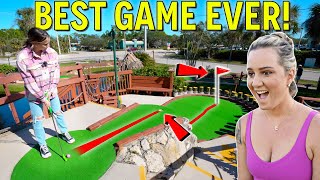 Elisha's Best Game of Mini Golf Ever!  So Many Holes in One!