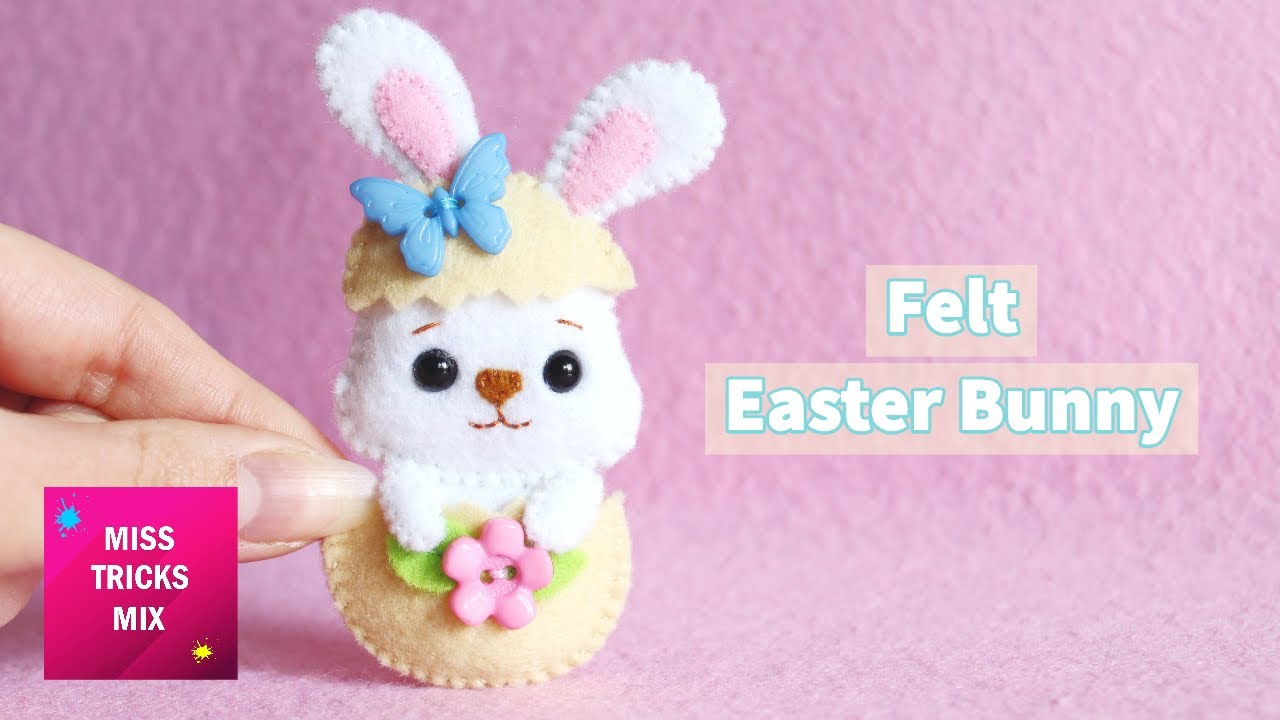 DIY: Cute Baby Easter Bunny Felt Plush | Easter Craft | Kawaii