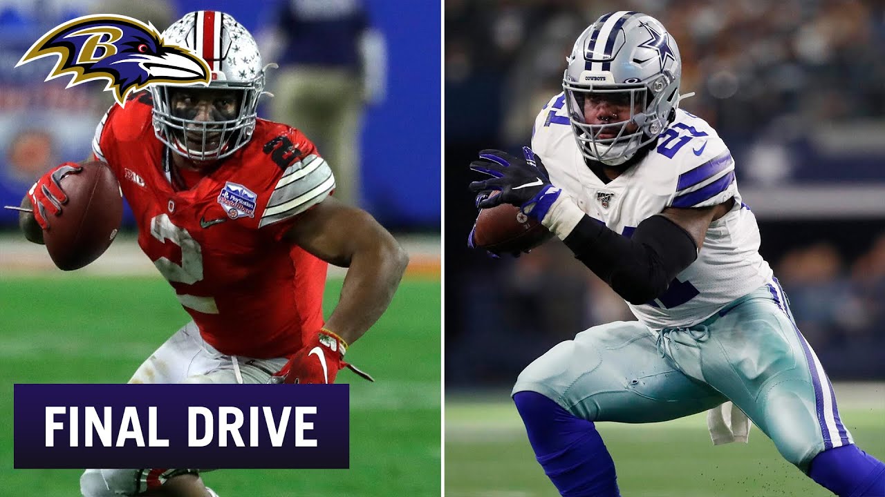 How J.K. Dobbins Compares to Ezekiel Elliott Ravens Final Drive YouTube