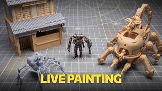 Painting the Mecha Scorpion Figure Live