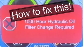 Fixing the 1000 Hour Hydraulic Oil Filter Change Warning on Caterpillar Equipment