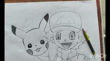 How to draw Ash and Pikachu drawing //step by step drawing -beginner drawing tutorial step by step
