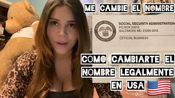 ¿Cómo cambiar mi nombre en EEUU?