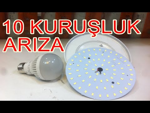 BOZUK LED AMPÜL TAMİRİ NASIL YAPILIR-SMD LED DEĞİŞİMİ (Led Bulb Repair Easily)