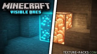 Visible Ores Texture Pack Download for Minecraft (Highlighted Ores)