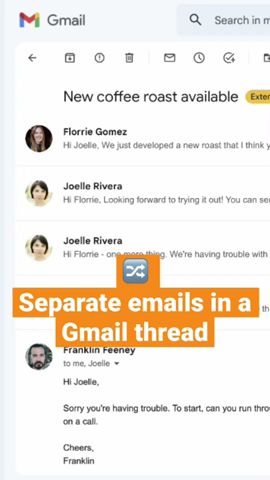 How to separate email threads in Gmail #gmail #email #inbox #free