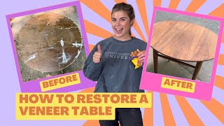 How to Restore a Beat Up Walnut Veneer Table Step by Step with Mohawk Products