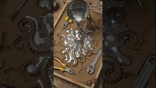 🐙 Octopus Metal Casting – Amazing Molten Metal Art Process! 🔥