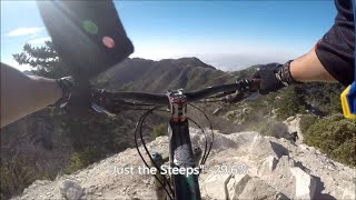 Mt Lowe / Mt WIlson Mountain biking. Echo Chutes, Sam Merrill DH trails Oct 12, 2014