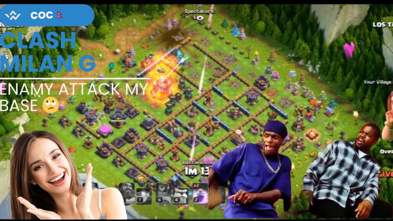 Enemy attack my base 😂