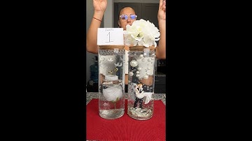 This easy Wedding table centerpiece is a winner